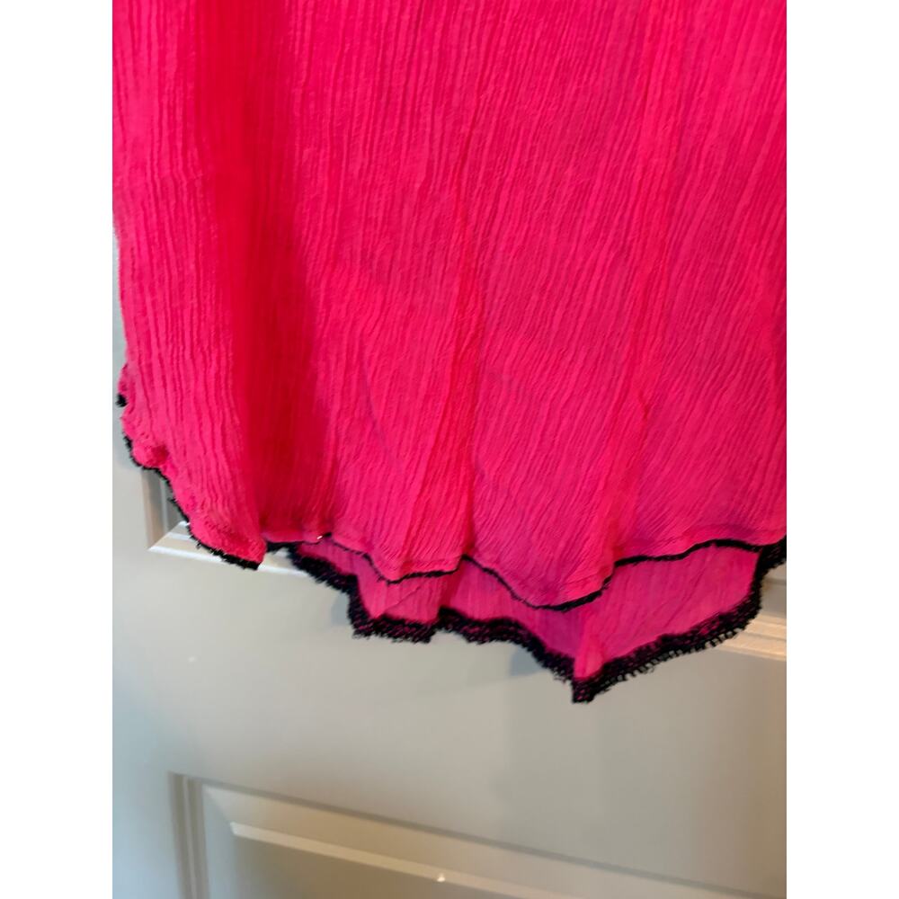 Zadig & Voltaire Womens Size Medium Fuschia Pink Regale Crepon Tunic Dress - Picture 9 of 11